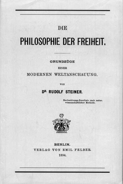 Titelbild d. Buches "Philosophie der Freiheit" - 111550.1